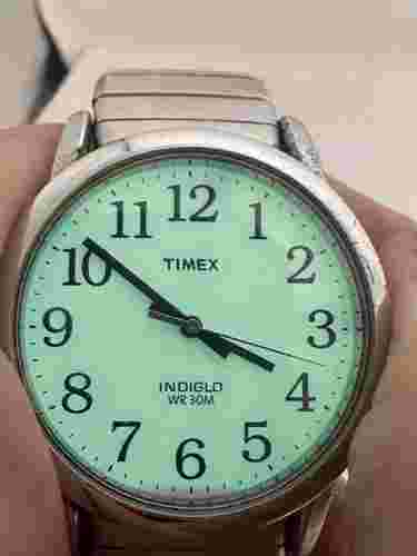 Timex Men Indiglo KO 2002 Watch Battery 35MM 7" Stretch Band Easy Reader F33
