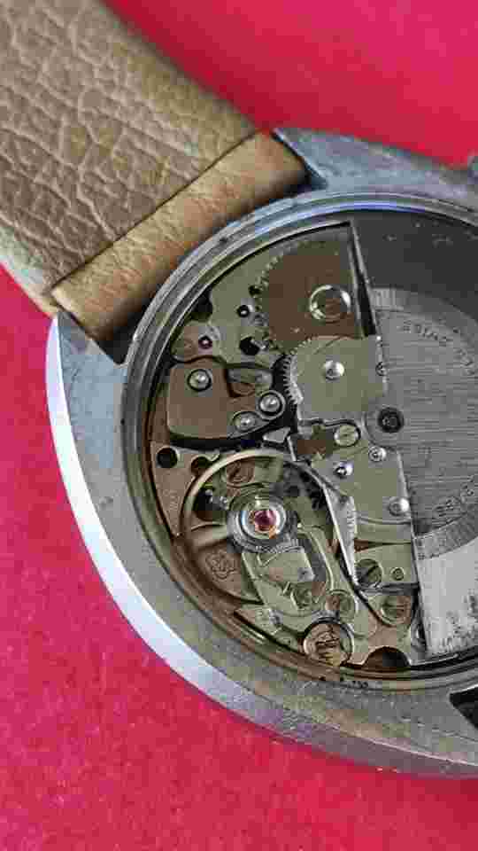 Rare TELL FIVE 40mm Alarm Automatic AS:5007 Mens Watch _3569