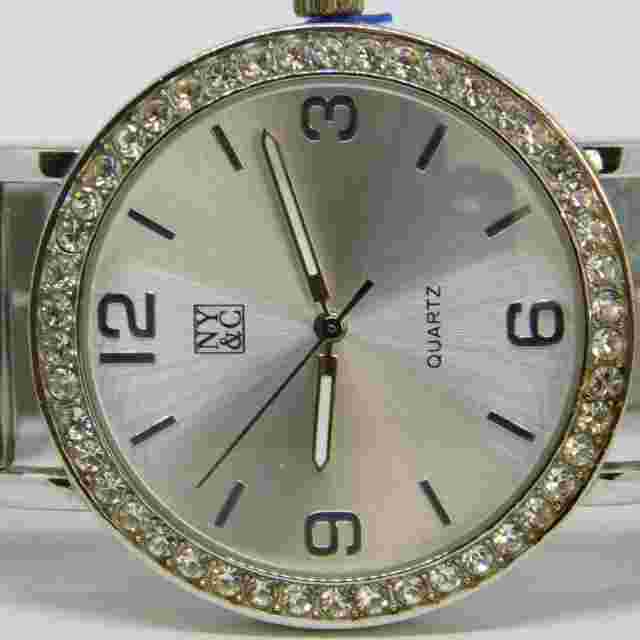 NY&C Silver Tone Mesh Band Quartz Analog Women's Watch New Battery