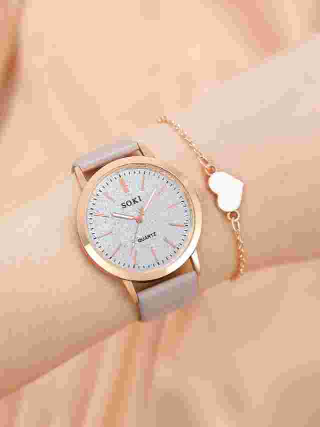 Reloj de Mujer con Pulsera en Oro Brazalete Esclava Joyeria Relojes Para Mujeres