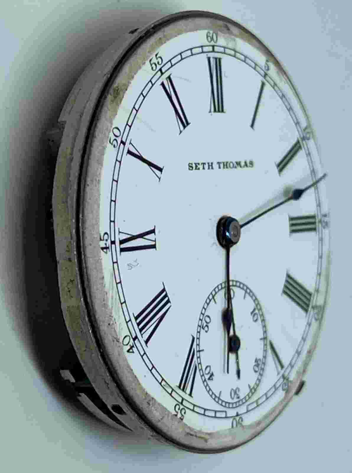 SETH THOMAS POCKET WATCH MOVEMENT Runs