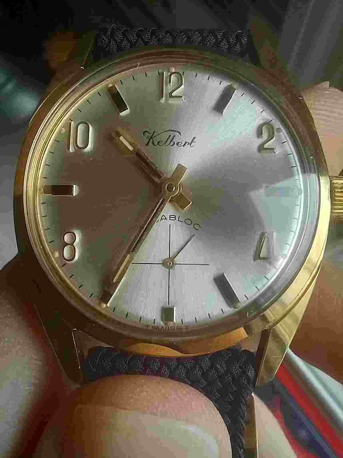 Near NOS Kelbert Unitas 6325 Wehrmachtswerk Incabloc Swiss 17 Jewel wristwatch