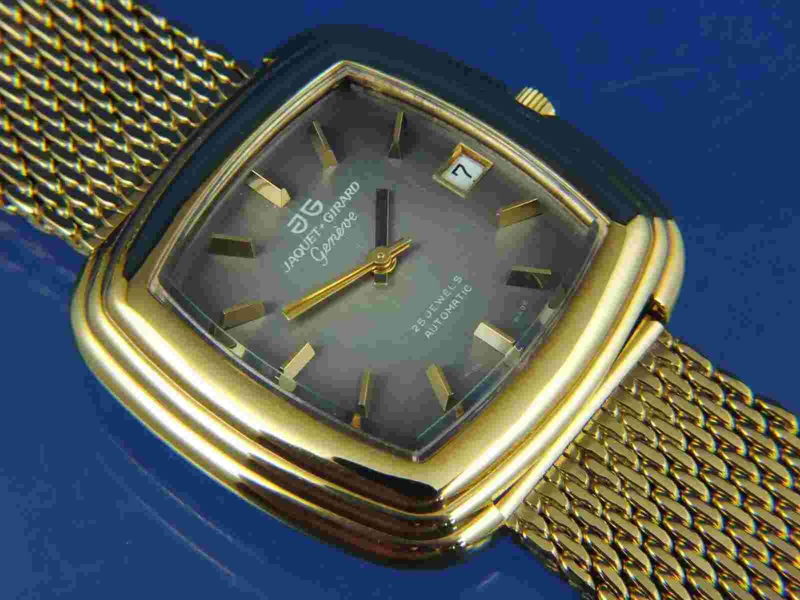 Jaquet Girard Automatic Watch 1970s NOS Vintage Swiss ETA 2783 Awesome NEW OLD