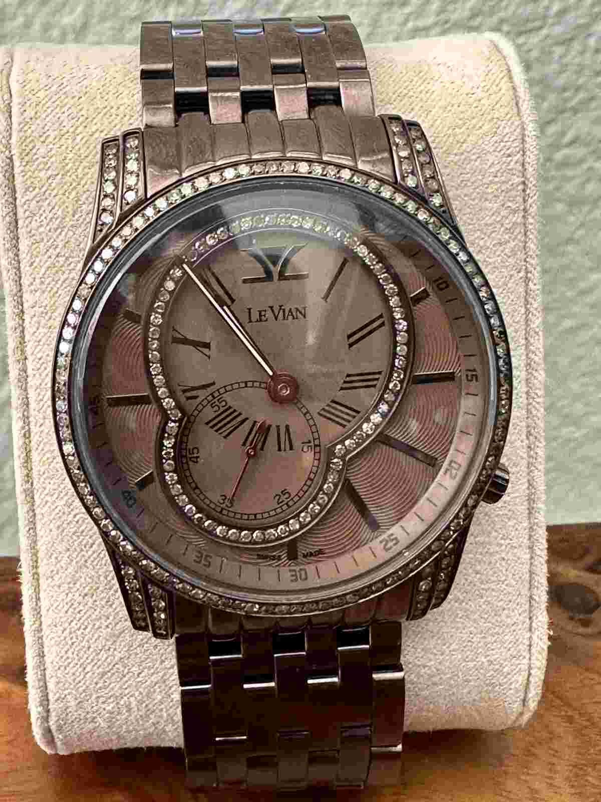 LeVian Marsais Series Ladies Chocolate Diamond Swiss Quartz Watch ZAG 211