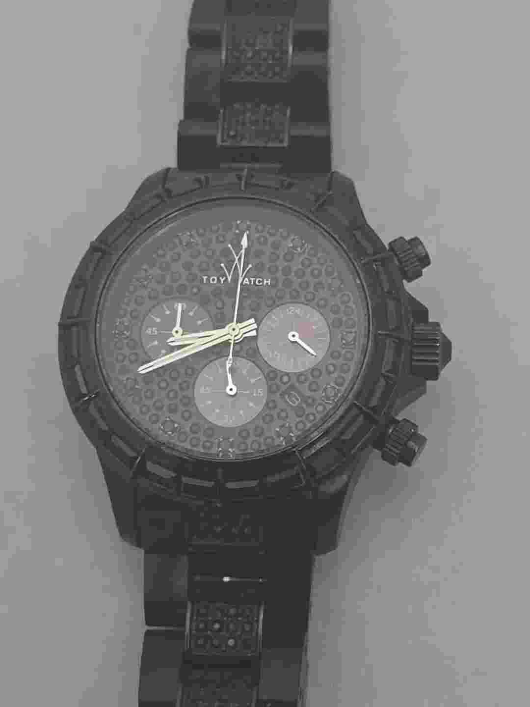 OROLOGIO donna ToyWatch Chrono Swarovski Total Black Stones