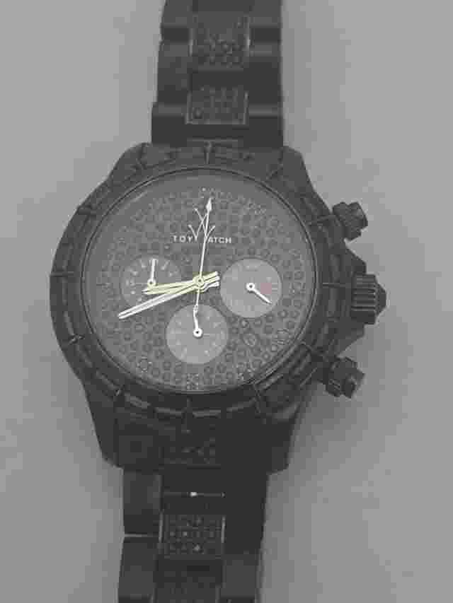 OROLOGIO donna ToyWatch Chrono Swarovski Total Black Stones