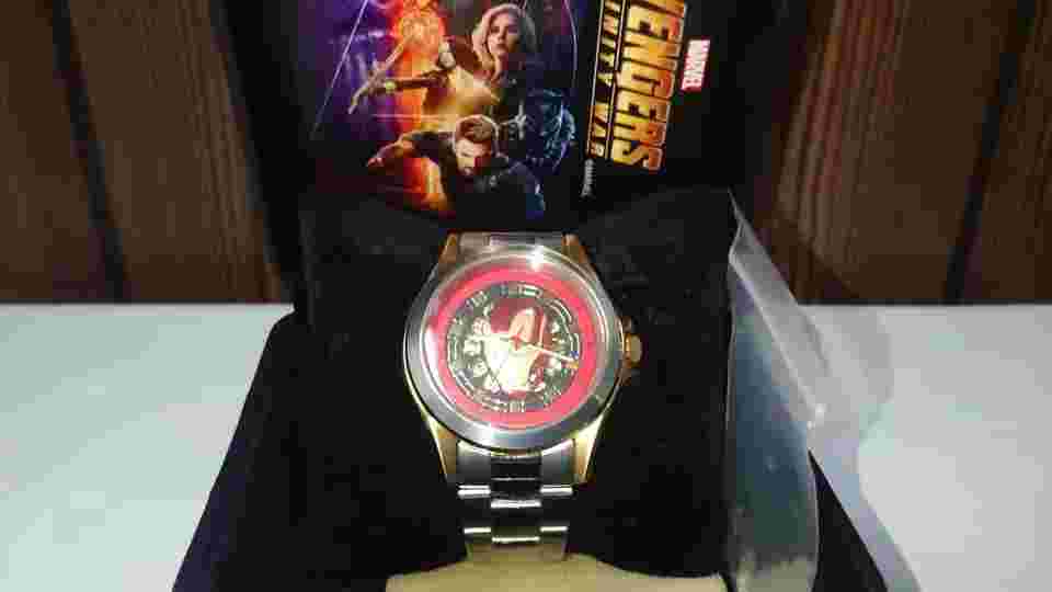 Iron man avengers limited 5000 pieces wrist watch with 2 tiny diamonds from JP