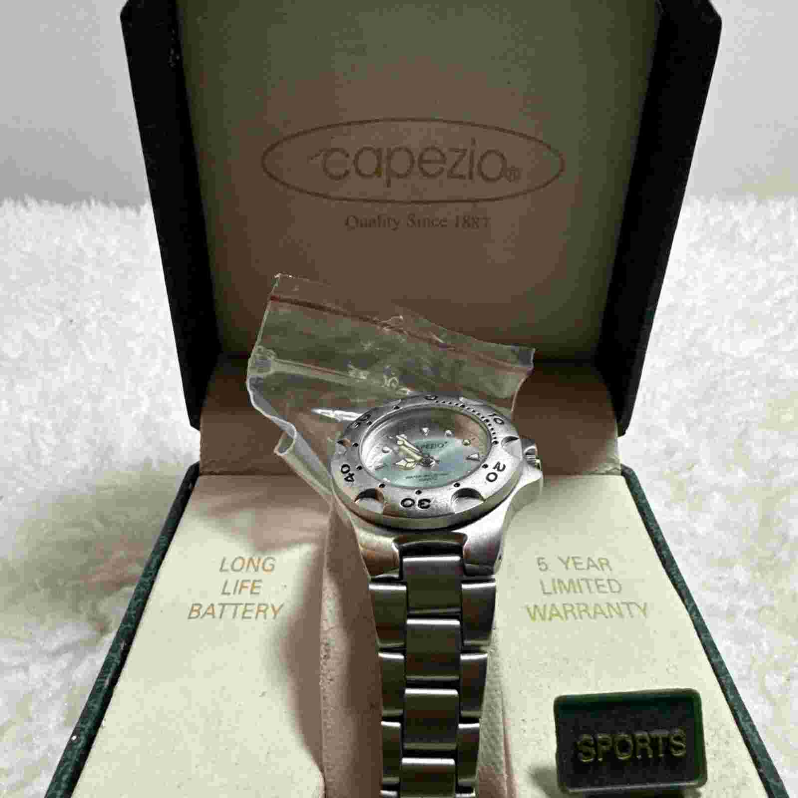 Capezio watch silver tone in box