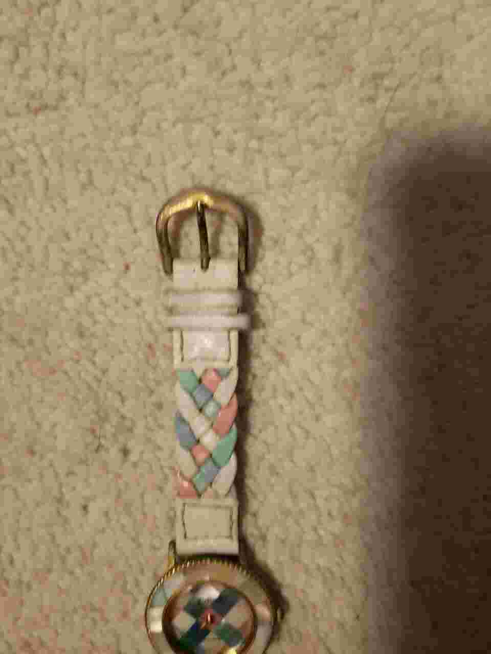 Futura Quartz Watch Mother Of Pearl Dial Leather Band Rare Design New Battery