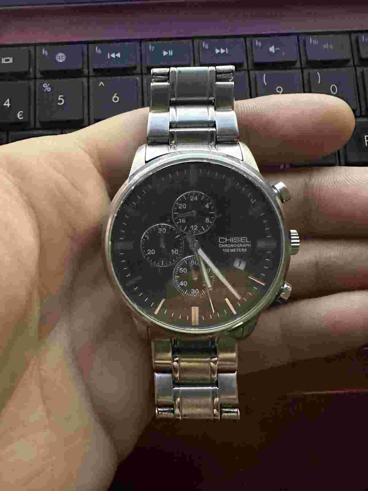 CHISEL MENS WATCH STAINLESS STEEL GREAT CONDITION CHRONOGRAPH TIME TIMELESS DATE