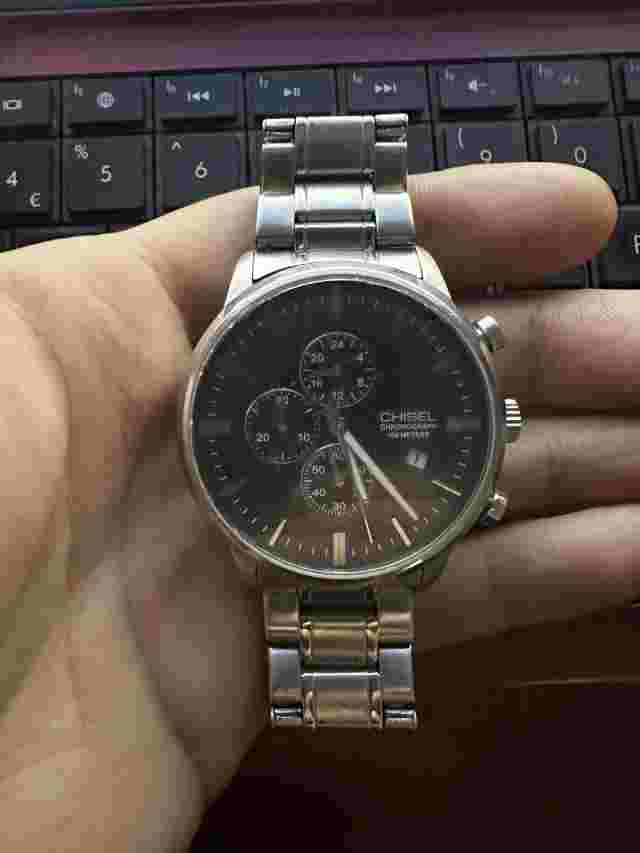 CHISEL MENS WATCH STAINLESS STEEL GREAT CONDITION CHRONOGRAPH TIME TIMELESS DATE