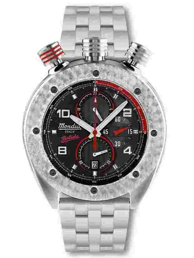 *MINT * Mondia Bolide Sport Mens Watch MI-769-SS-3BKRD-CM