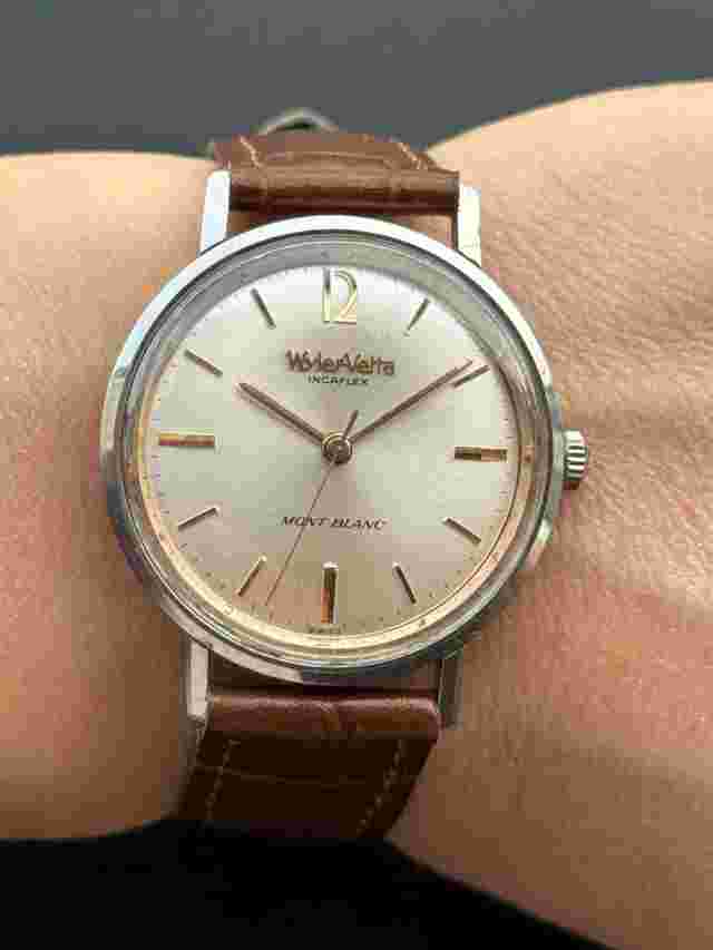 Wyler Vetta Mont Blanc Watch Manual Date Mens 35mm Swiss Made Serviced