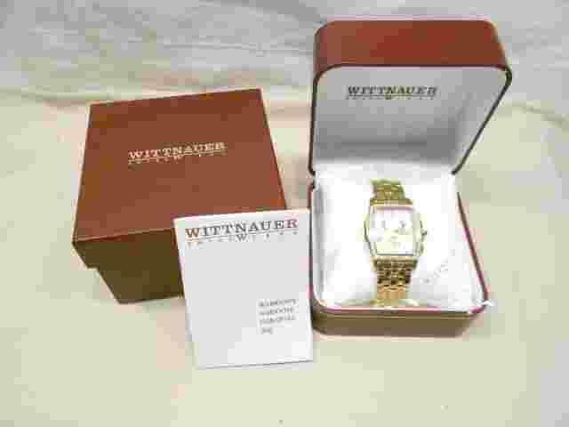 WITTNAUER WATCH, GOLDTONE, DIAMOND WATCH, OR8515 SWISS MADE 2547, 120TH ANNIVERS