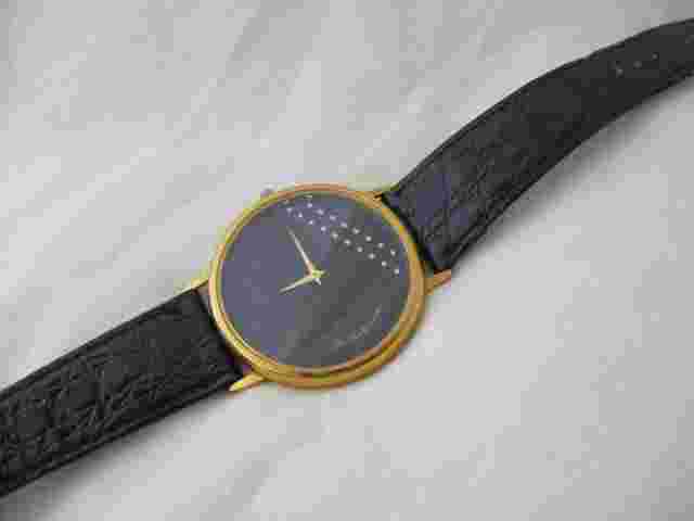 Jean Paul by Karex Watch Black Genuine Leather Buckle Band Gold Toned