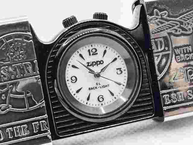 Auth ZIPPO 1996 Limited Edition TIME TANK "US TRAD" Pocket Watch w EL Backlight