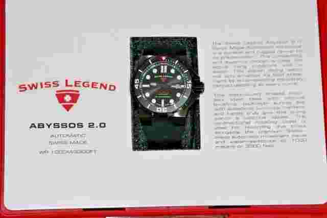 Swiss Legend Abyssos 2.0 Swiss Made Automatic Men’s Diver Watch WR1000M NEW
