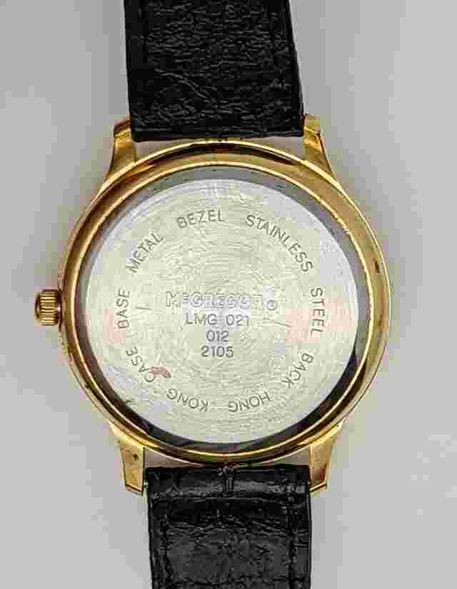 VINTAGE McGREGOR Quartz Moonphase TIMEPIECE GOLD Steel LMG 021 012 2105 Watch