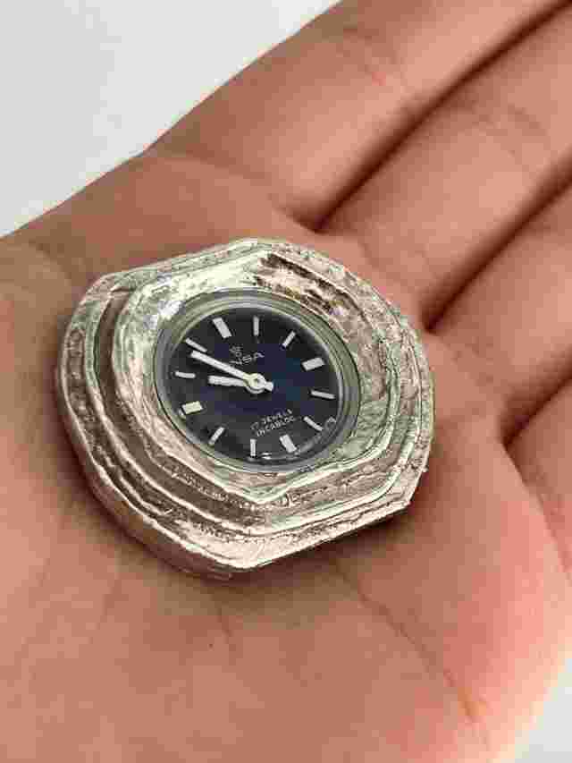 Onsa Silver Case Vintage Wristwatch 027 (Without Strap)