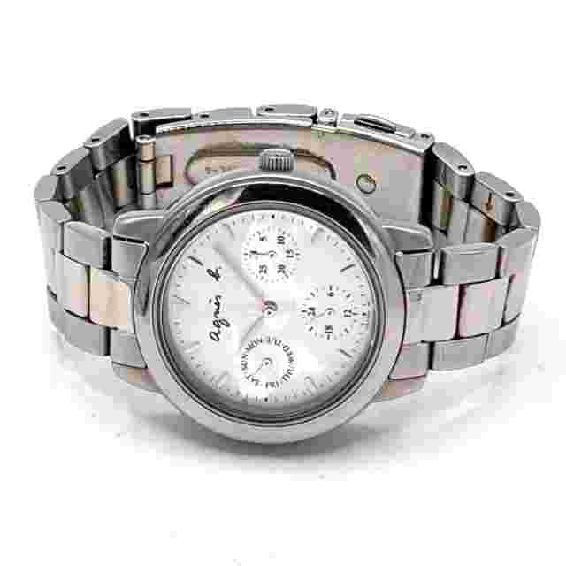 Auth agnes b - V33J-0010 1N8414 Silver Women's Wrist Watch