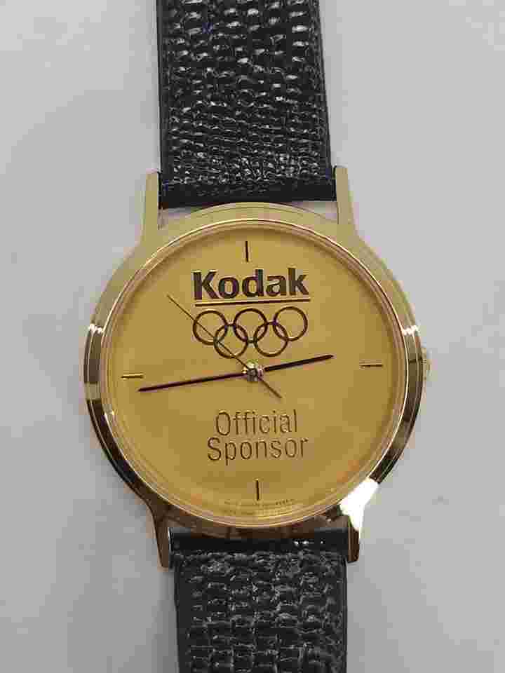 Vintage Kodak Olympic Official Sponsor Watch Gold And Black