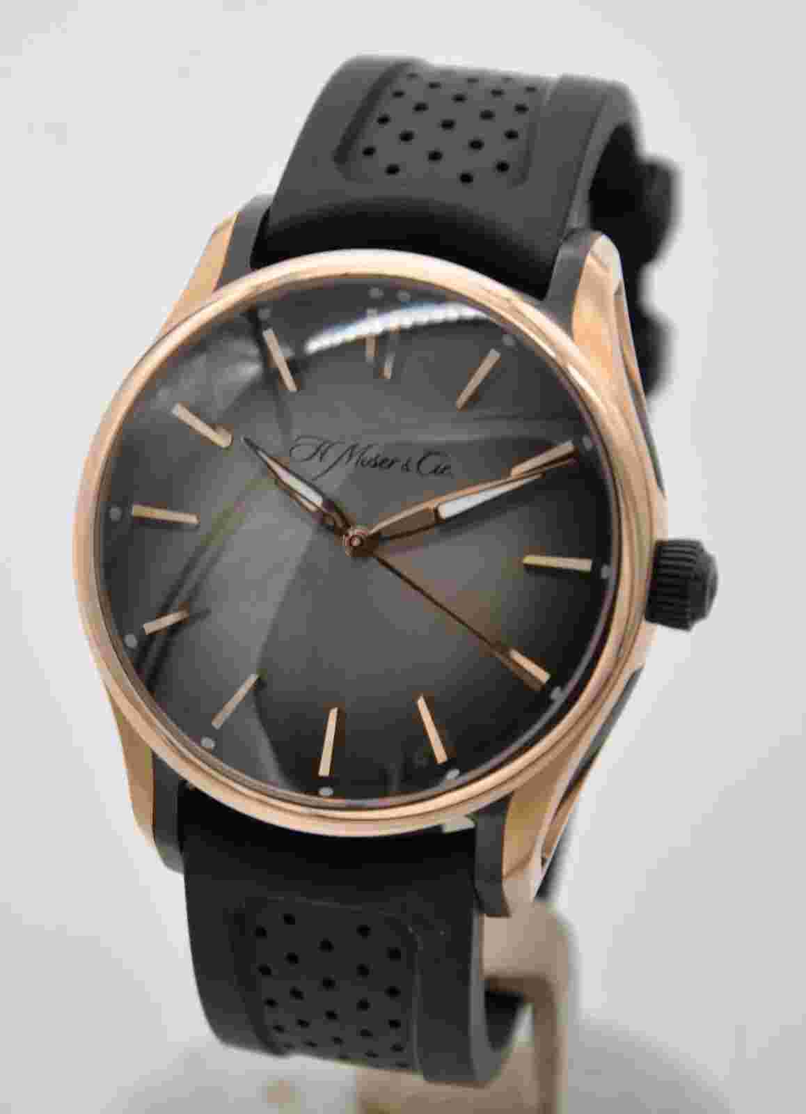 2021 H. Moser & Cie Pioneer Centre Seconds Titanium 18k Rose Gold Blue 3200-0903