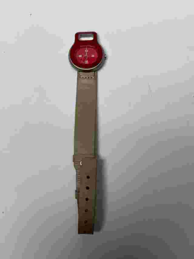 Vintage ALESSI Alessandro Mendini Quartz Analog Women's Watch- VERY COOL- RED