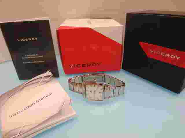 Viceroy Women's 40646-05 White Tonneau Dial Stainless Steel Watch