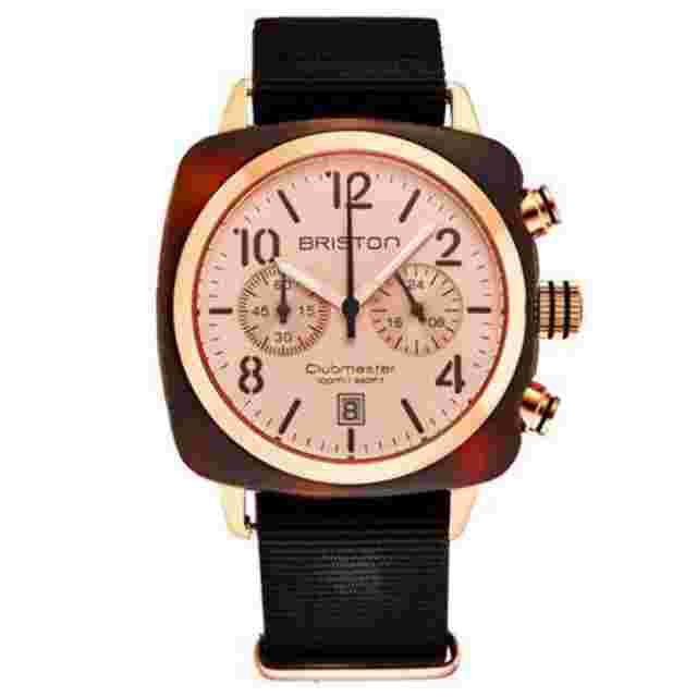 Briston Clubmaster Classic Chronograph 40mm Rose Gold Dial Watch 14140.PRA.T.6.N