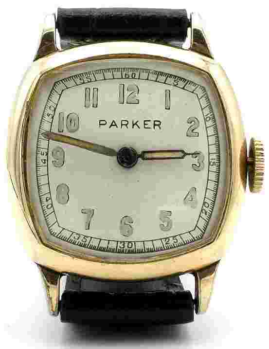 Vintage PARKER Watch 10K GF Swiss Made SS Back 17 Jewels Runs