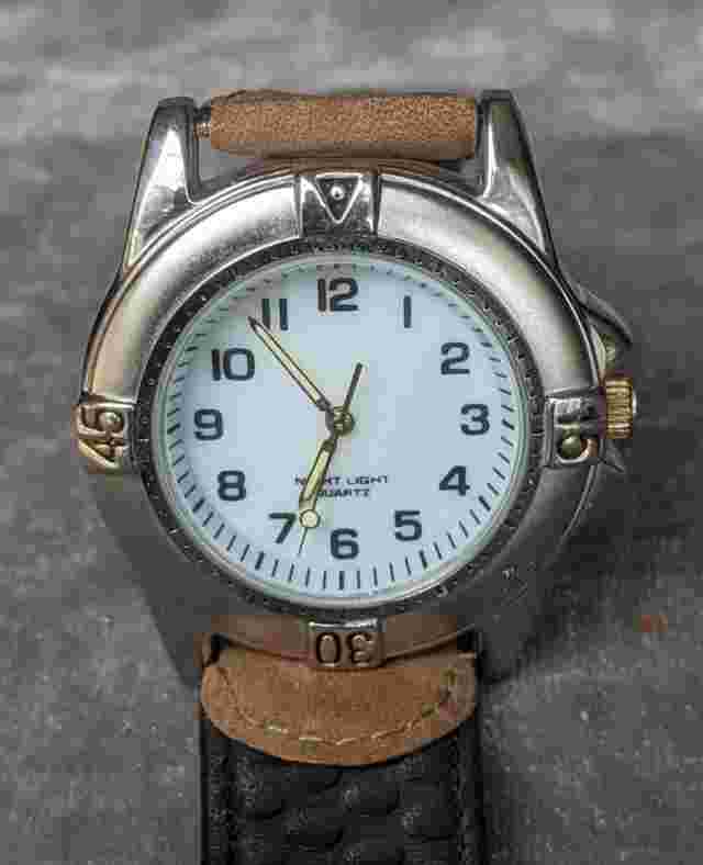 Advance PUR54812W Men's 42mm Two Tone Quartz Watch Night Light Good Condition!