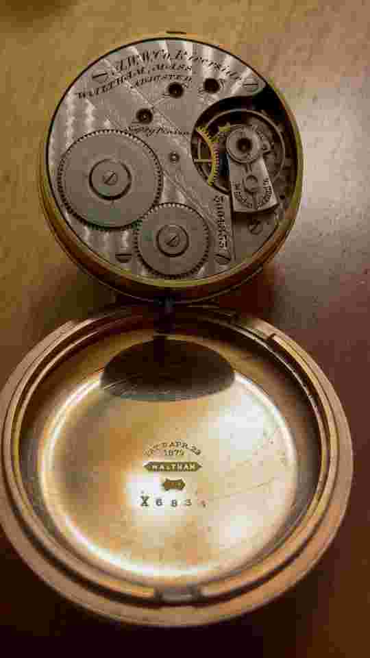 Large antique Waltham 14K solid gold pocket watch! 146 gr!! Free Shipping!!
