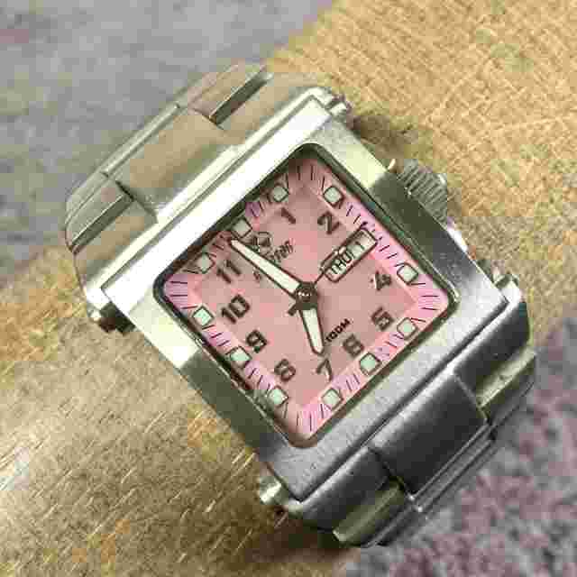 Reactor Women MC262013 MOP Dial Day Date Silver Tone 26mm Quartz Watch 6 1/2"