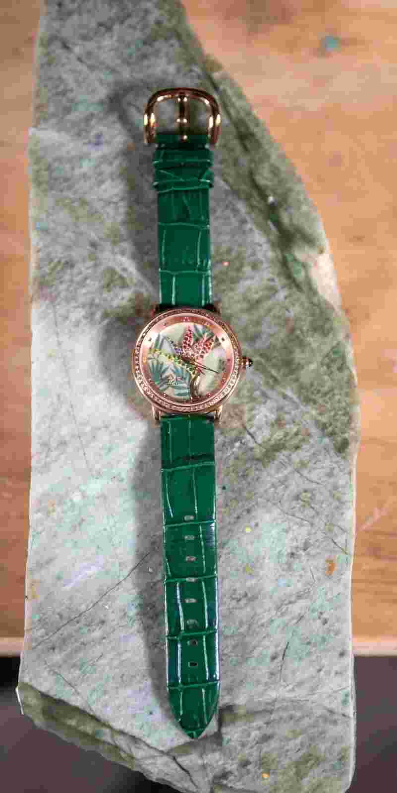 Le Vian "Aloha" Bird of Paradise Wristwatch, Rare, barely worn, Working