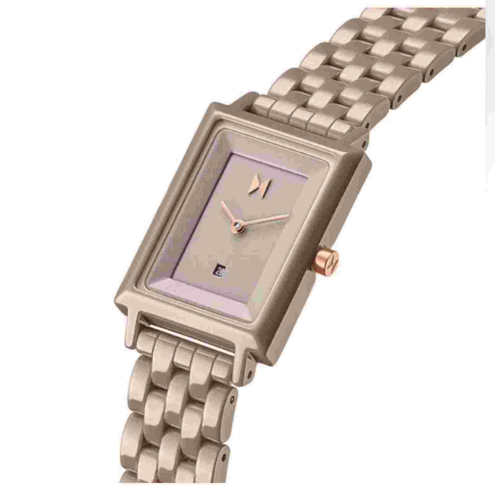 Women's Signature Square Taupe Ceramic Bracelet Watch 26mm