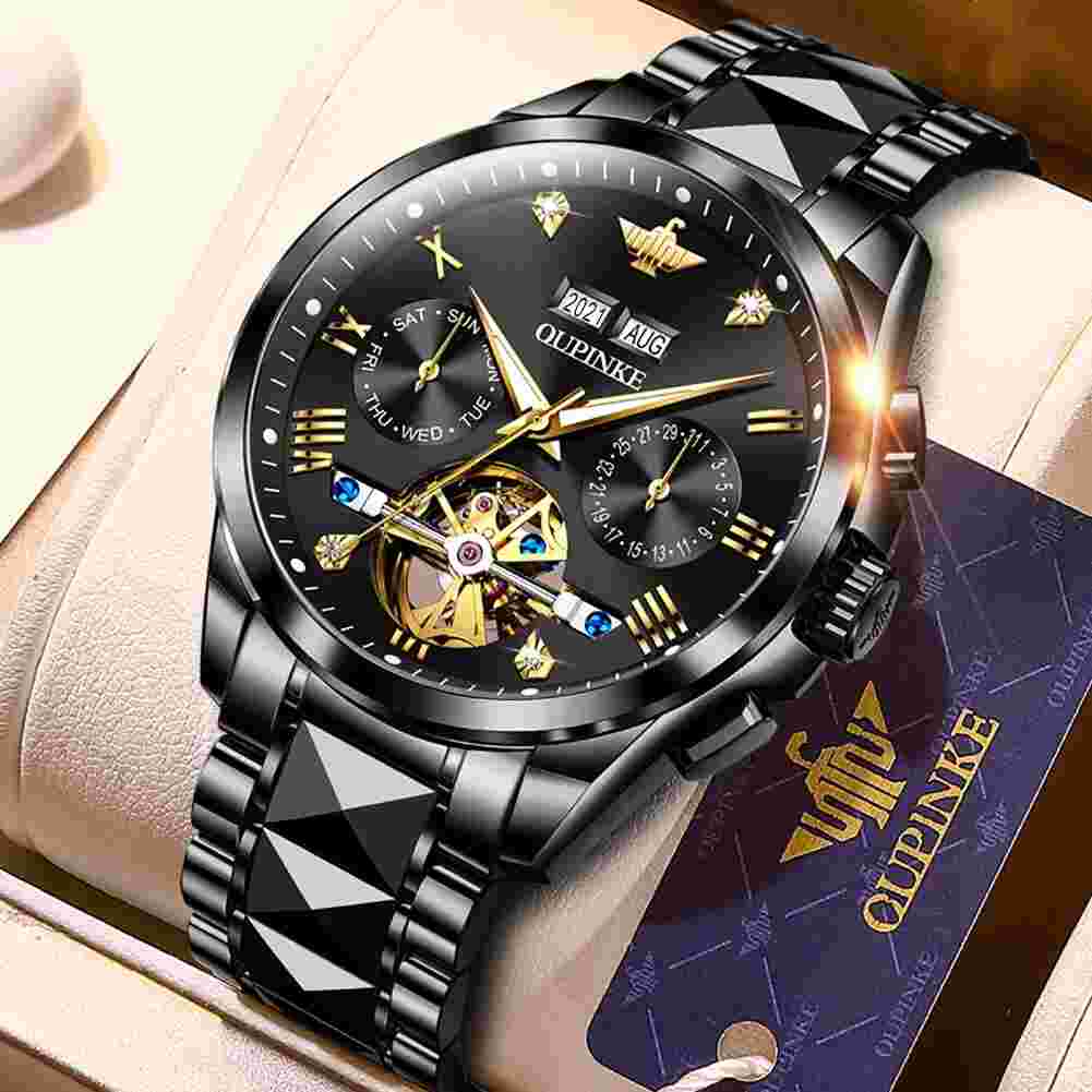Men's Watches Sapphire Automatic Mechanical Watch for Man Tungsten Steel Tourb