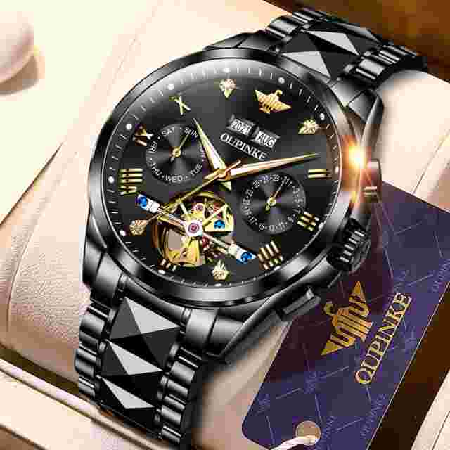 Men's Watches Sapphire Automatic Mechanical Watch for Man Tungsten Steel Tourb