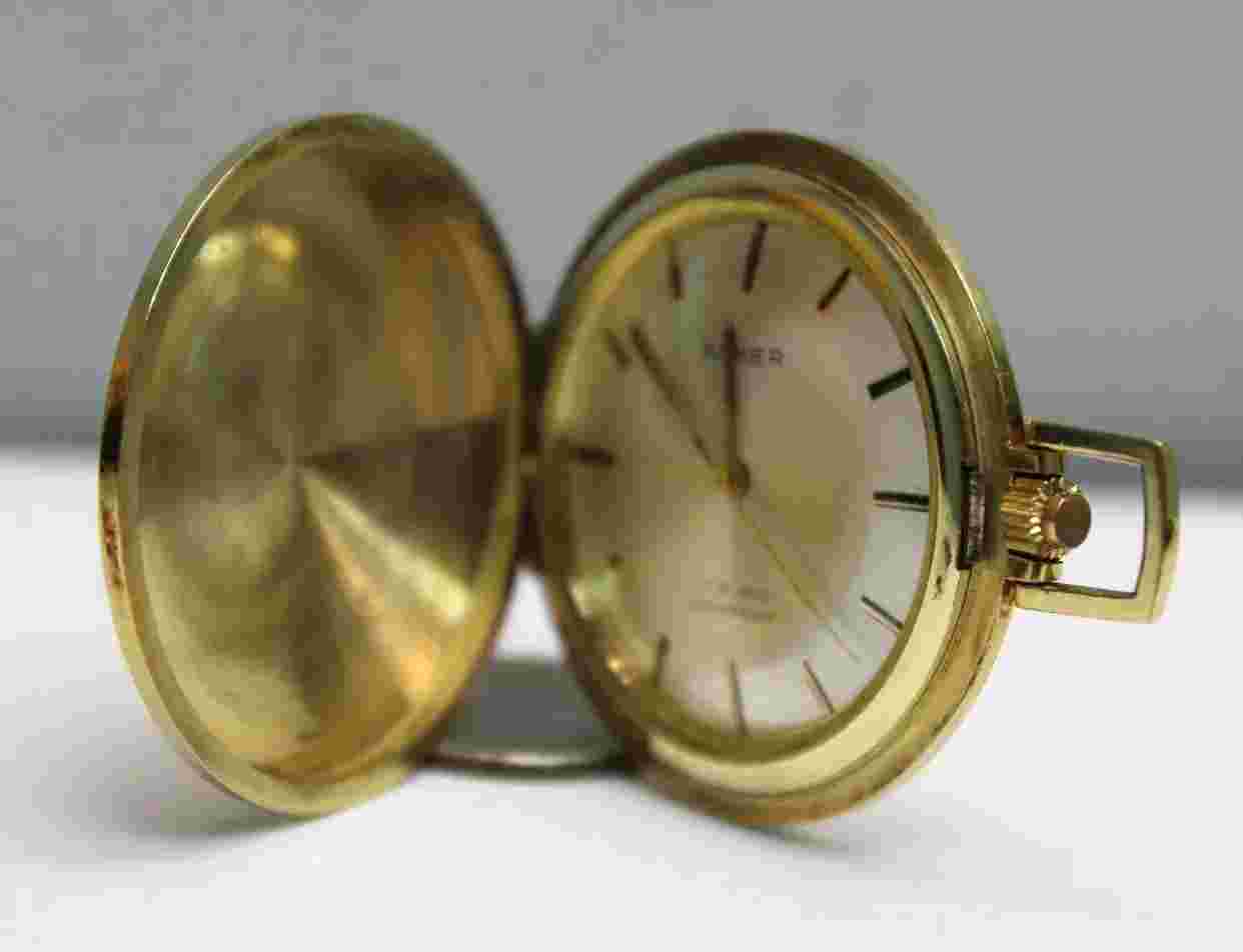 Anchor 17 Ruby ShockProof Yellow Gold Meschanical Pocket Watch Winding