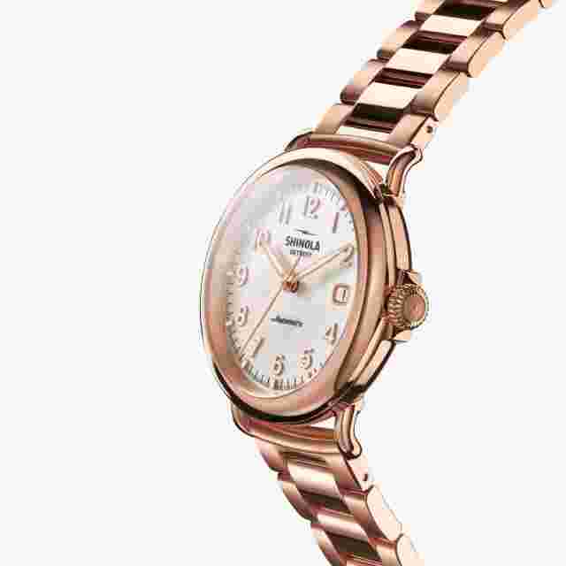 SHINOLA The Runwell Mother of Pearl Automatic 39.5mm Watch S0120161943