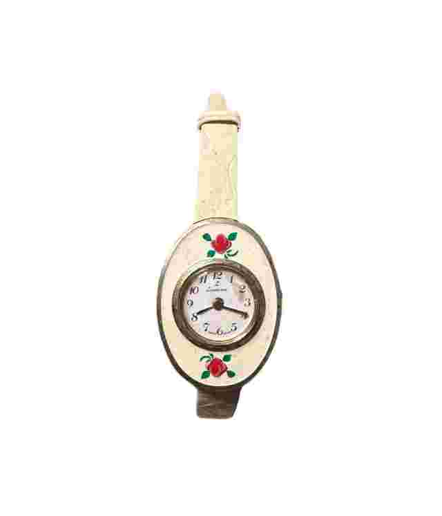 Vintage Lausanne Women Wrist Watch Roses Floral Swiss Stainless Steel READ
