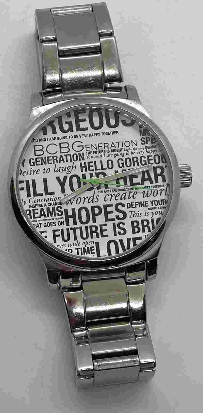 BCBG GENERATION LADIES WATCH NO TIME LIKE THE PRESENT New BATTERY Inspirational