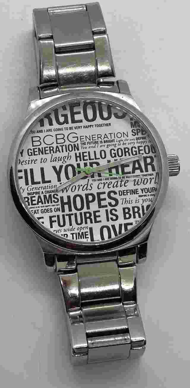 BCBG GENERATION LADIES WATCH NO TIME LIKE THE PRESENT New BATTERY Inspirational