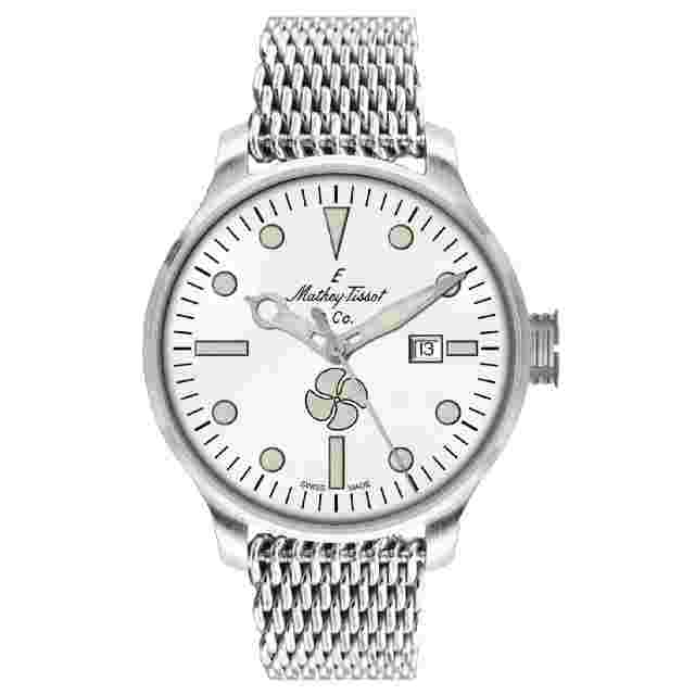 Mathey Tissot Men's Elica White Dial Watch - U121AI