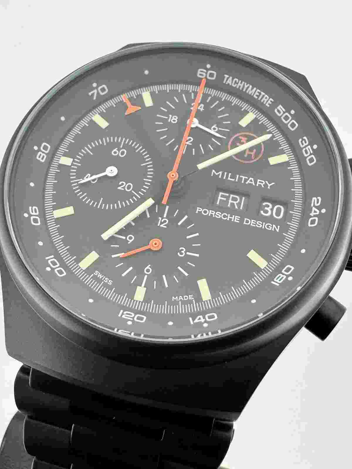 Porsche Design Orfina 7177 Military 3H TopGun AirForce MattePVDBLACK NewOldStock