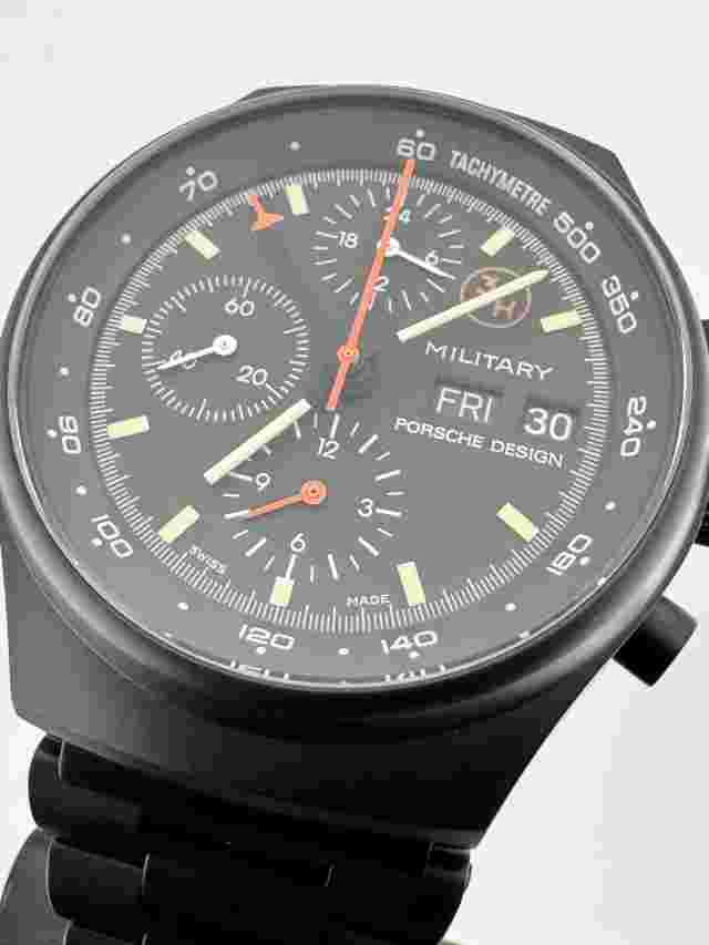 Porsche Design Orfina 7177 Military 3H TopGun AirForce MattePVDBLACK NewOldStock