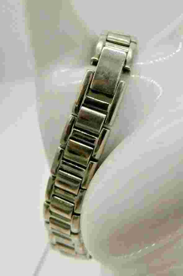 Anne Klein II 10/6091 Round Blue Dial Date Silver Tone Bracelet Clasp Watch