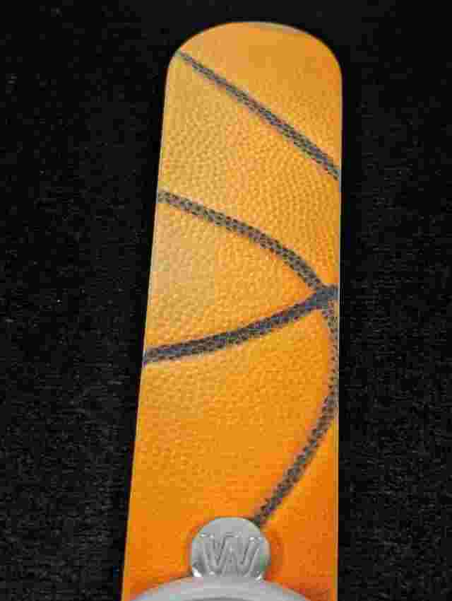 Watchitude Unisex Basketball Dial Round Case Orange Slap Band Watch