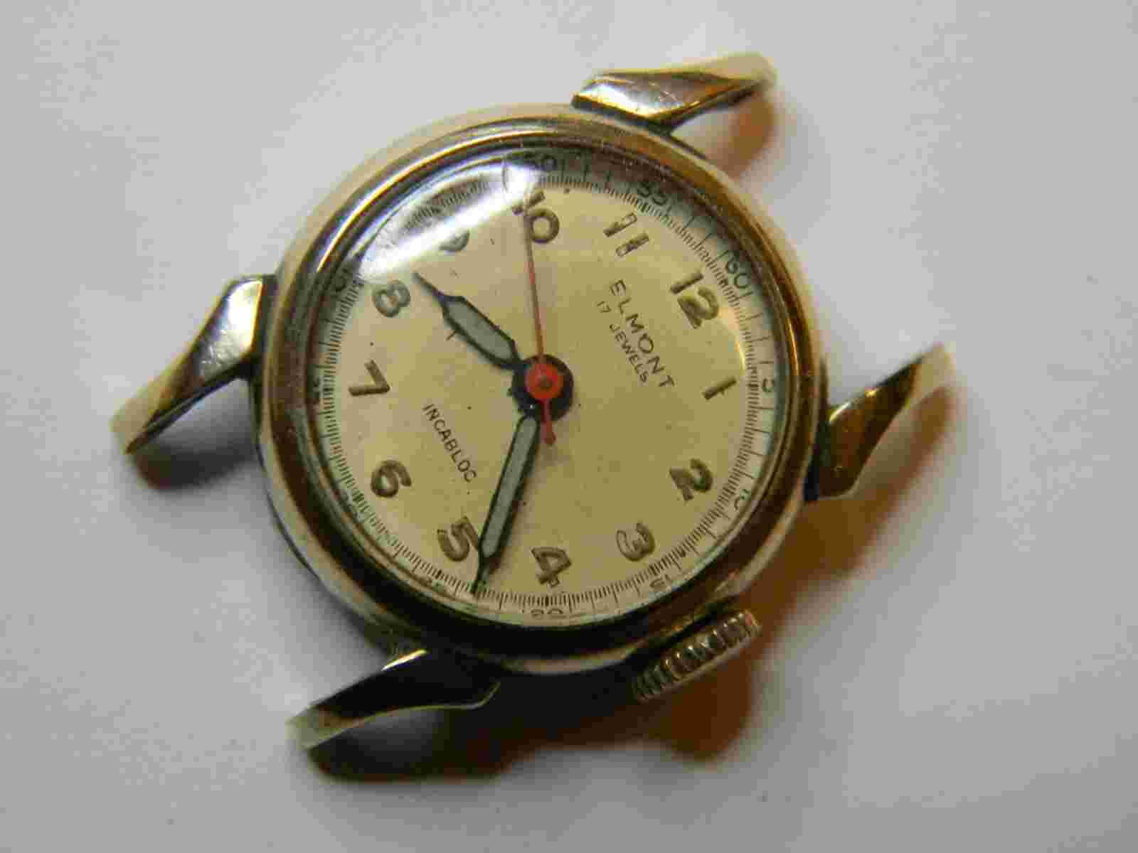 VINTAGE 1950's KINGSTON 10K RGP NURSES RED SECONDS LADIES WATCH - RUNS - REPAIR