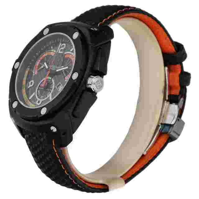 Saint Honoré 889673.7-B09 Chrono Limited 45mm PVD Black Rubber Quartz Mens Watch
