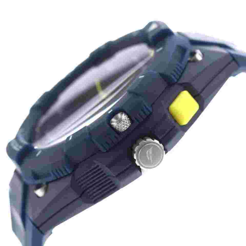 Nautica Coronado Bay Quartz Watch Navy Dial Rubber Strap NAPCNS401